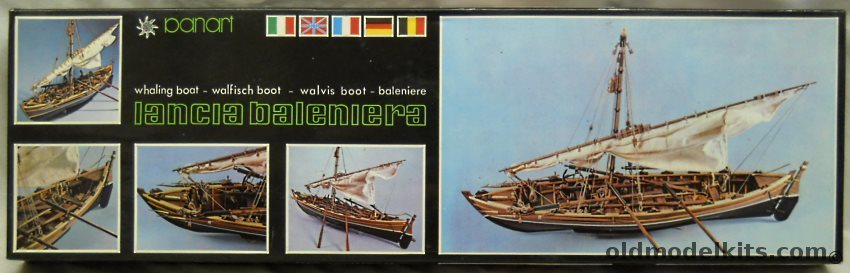 Panart 1/16 Whaling Boat Lancia Baleniera, 615 plastic model kit